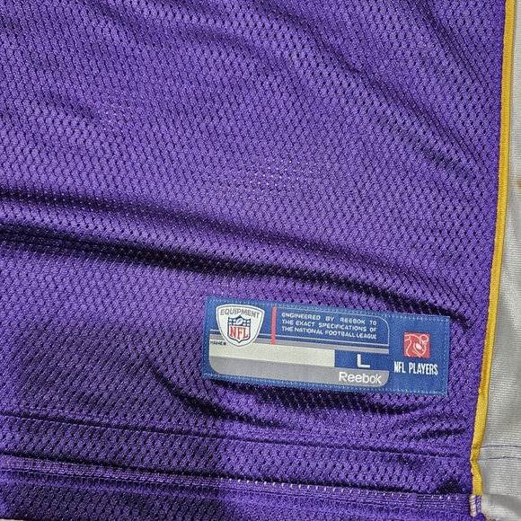 Reebok On Field Minnesota Vikings Adrian Peterson #28 Jersey Size L NWT *FLAWED* - Picture 4 of 9